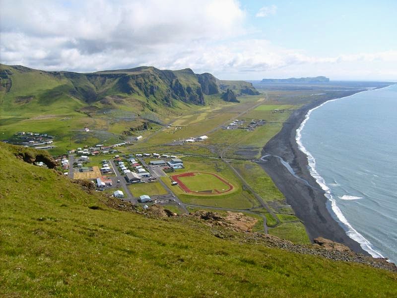 The black sand and pebble beach near the town of Vik i Myrdal, the southernmost settlement in Iceland.