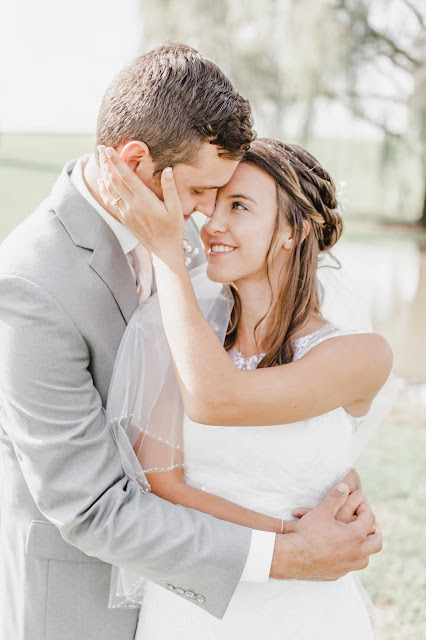 bride and groom close up