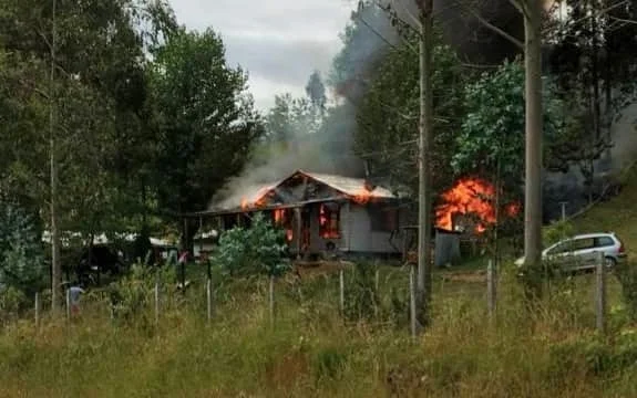 Incendio en la comuna de Lago Ranco
