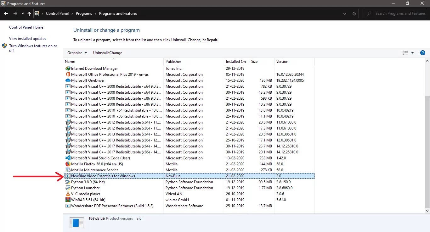 How to uninstall Software in Windows 10 Dual Click on software for uninstall