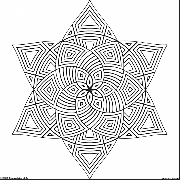 Awesome Geometric Design Coloring Pages Printable With Free Geometric Coloring  Pages And Free Geometric Coloring Pages