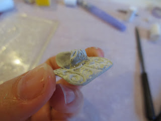 Attaching prongs on the metal clay ring