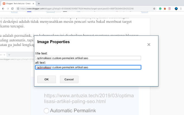 optimalisasi custom permalink artikel seo