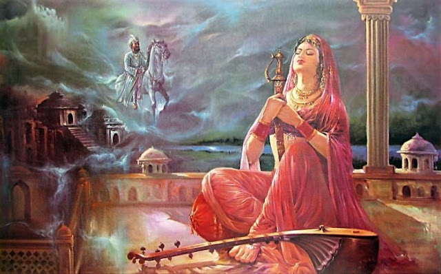 Rajasthani Girls Art Paintings 26