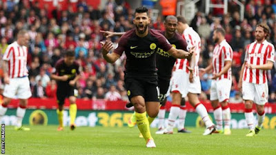 Aguero and Nolito on the doubles as Pep's Man City sees off Stoke City 4-1 at bet365 Stadium
