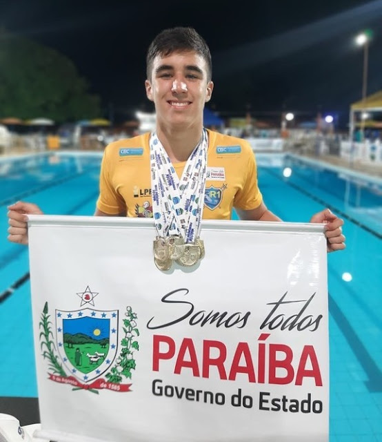 Nadador paraibano contemplado pelo Bolsa Esporte é destaque no Torneio Norte Nordeste de Clubes de Inverno