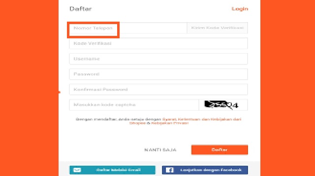  Shopee merupakan salah satu Marketplace atau tempat jual beli Online yang paling banyak s Cara Daftar Shopee Dengan Facebook, Email & Nomor HP Terbaru