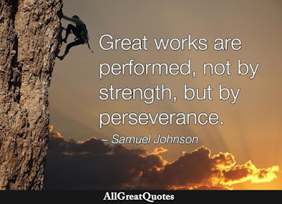 Great works are performed by perseverance