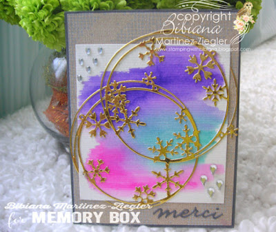 watercolor winter thank you card front