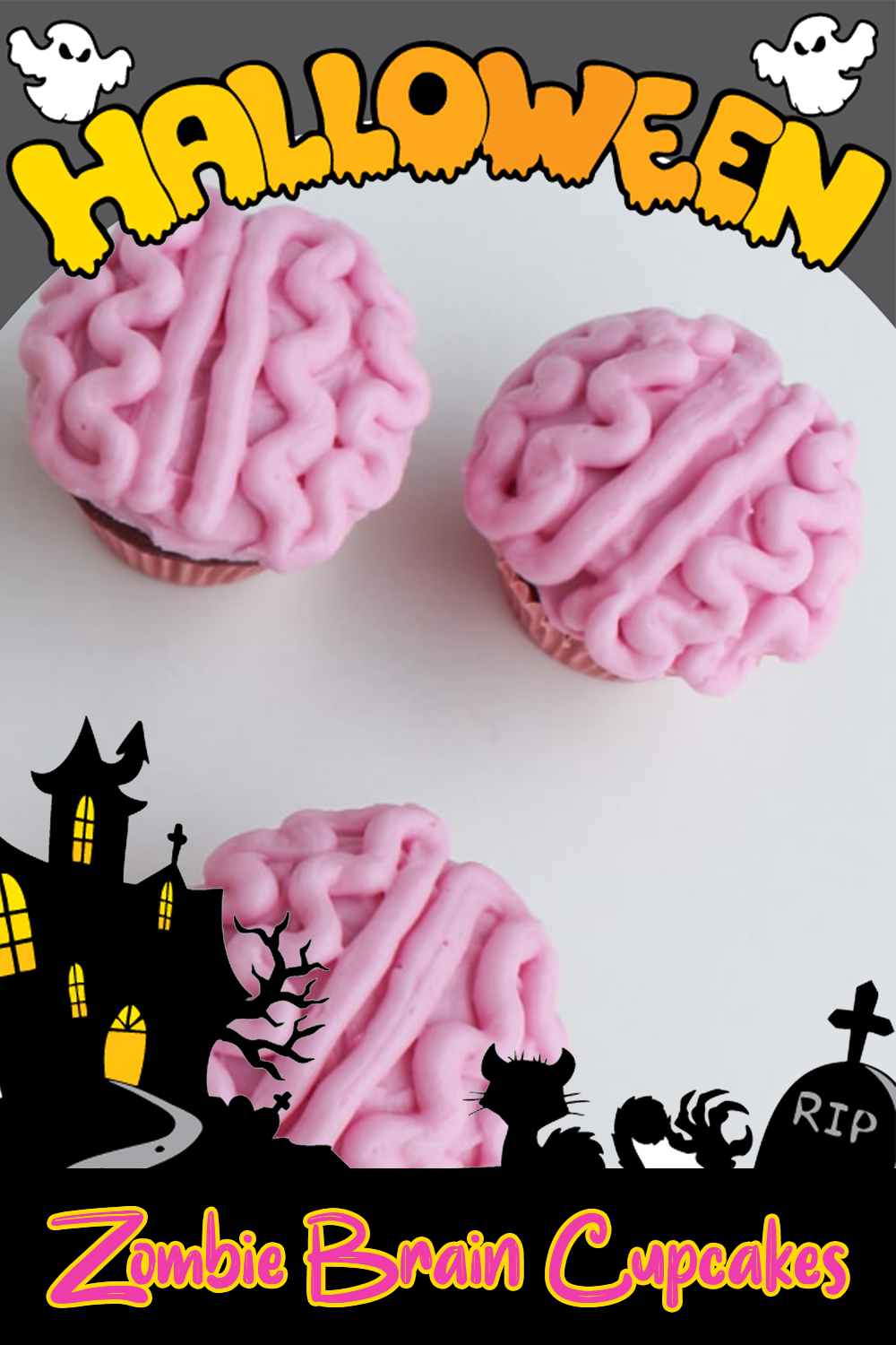 Zombie Brain Cupcakes for Hallowen Recipe