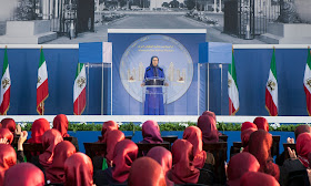 Maryam Rajavi in Tirana, Albania in September 2017. Photograph: NurPhoto via Getty