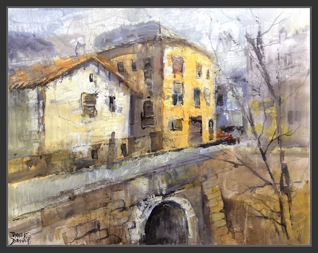 OLOCAU DEL REI-PINTURA-PONT-POBLES-MAESTRAT-MAESTRAZGO-PAISATGES-PINTOR-ERNEST DESCALS