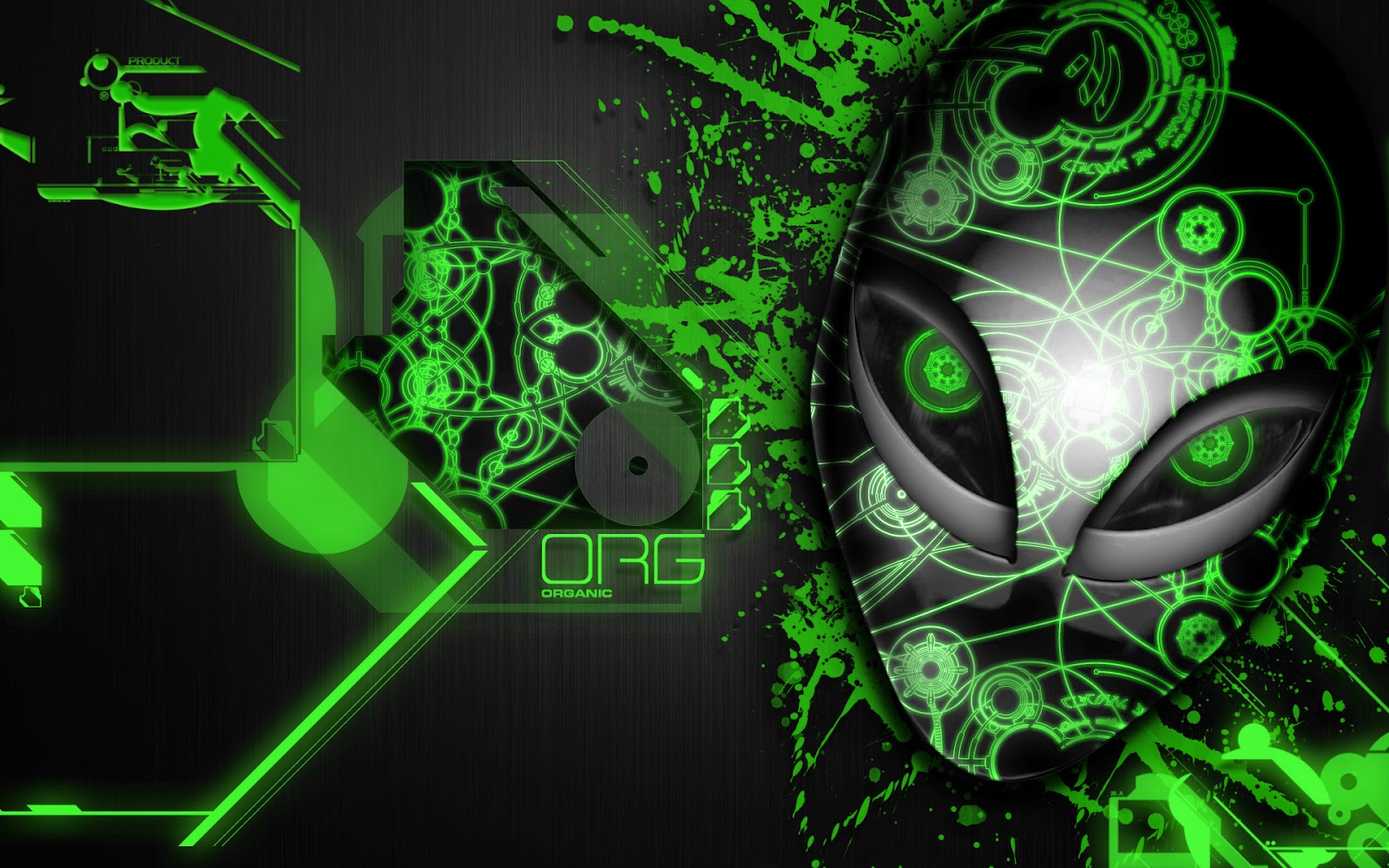 Green Alienware HD Desktop Wallpaper  VIOTABI IMAGES