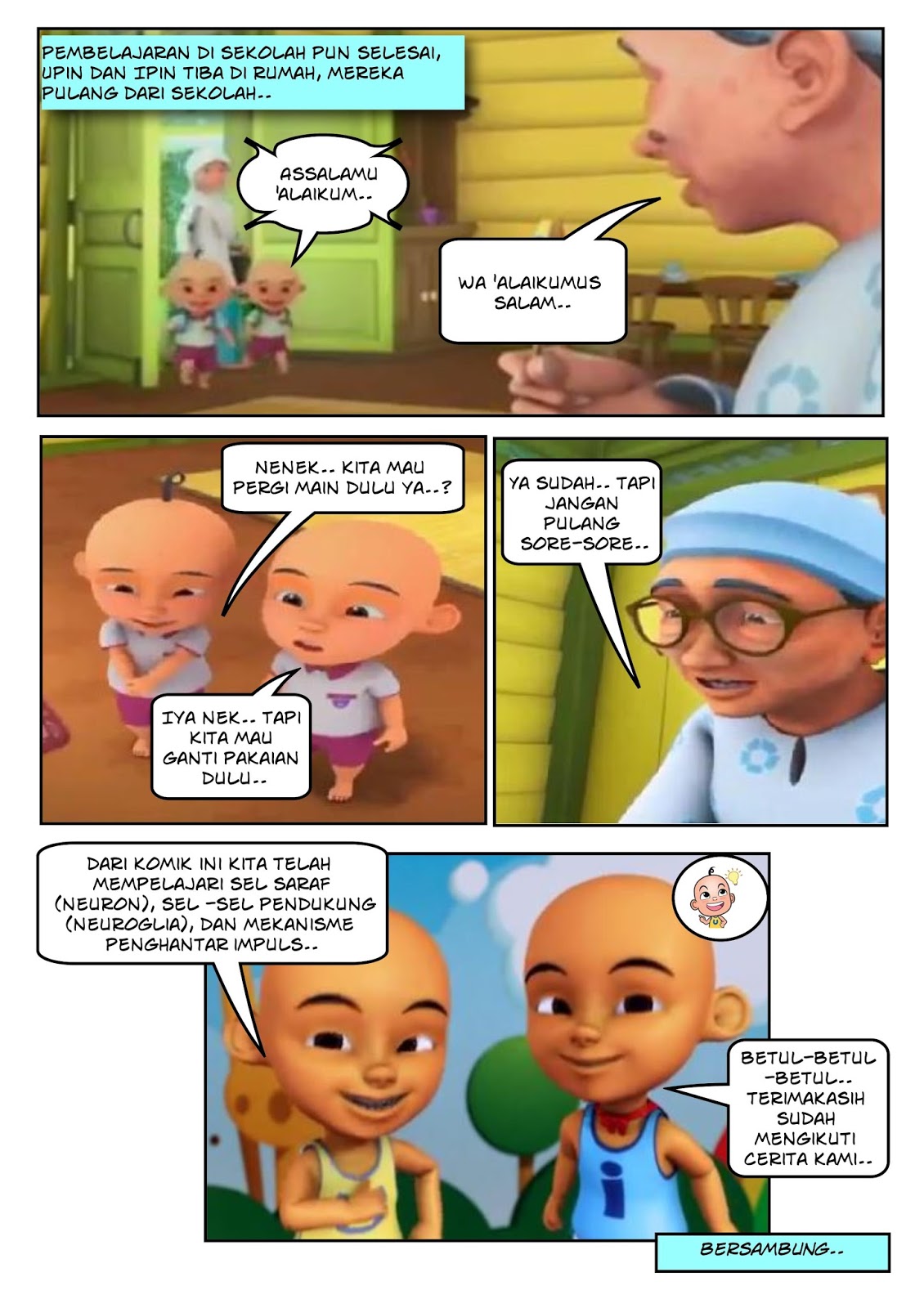 Gambar Komik Upin Ipin Lucu Komicbox