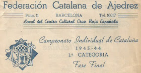 Recorte de la portada del díptico sobre el Campeonato Individual de Catalunya 1944