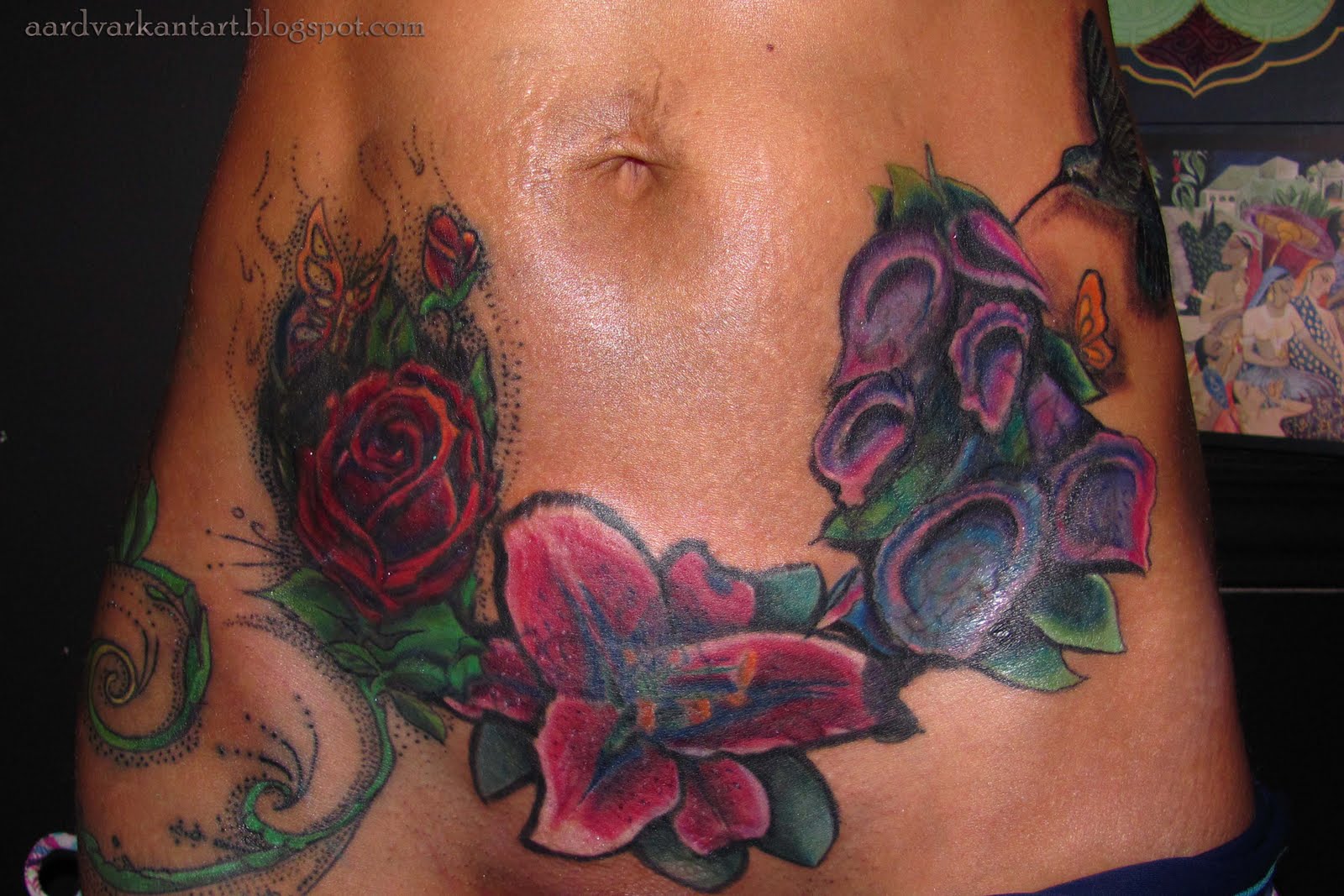 Flower Cover Up Tattoos