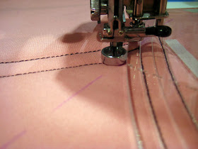 free motion quilting with Fine Line brand long arm rulers
