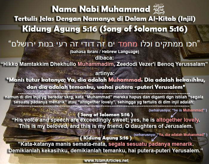 Ini Bukti Nama Nabi Muhammad Tertulis Jelas Di Dalam Injil ...