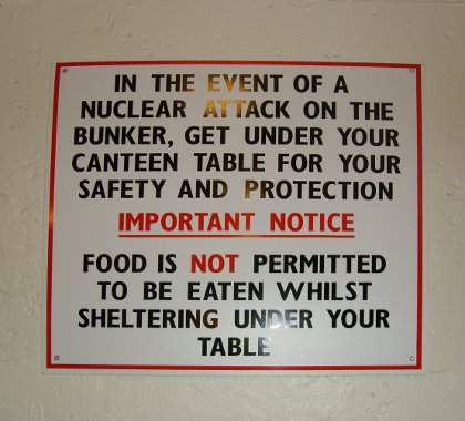 in the event of a nuclear attack on the bunker