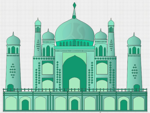 Kumpulan Mewarnai Gambar Sketsa Masjid 3d  Desain 