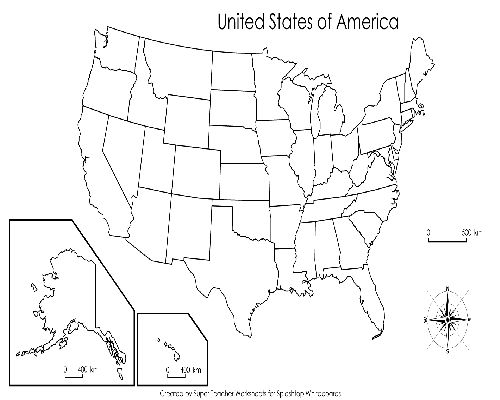 Blank United States Map Worksheet