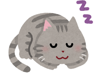[最も選択された] 猫 寝る イラスト かわいい 161648