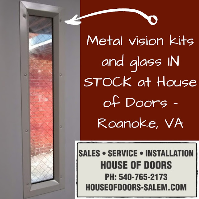 Metal vision kits and glass IN STOCK at House of Doors - Roanoke, VA