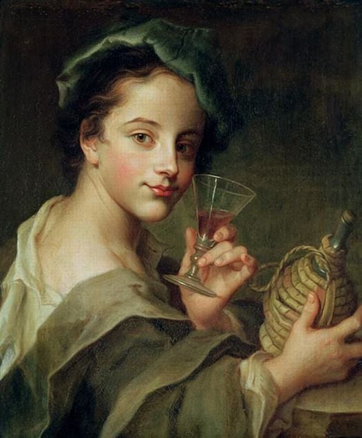  Филипп Мерсье -  Молодая женщина с бокалом вина