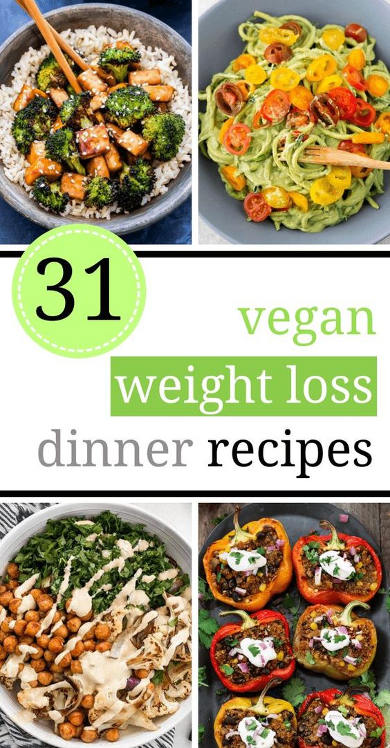 Vegan weight loss recipes for dinner that are low-carb, delicious, simple and clean eating. Slim down with a detox, plant-based, dairy-free fat loss diet!