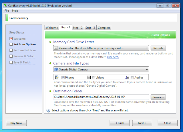 card recovery 6.10 registration key for windows 