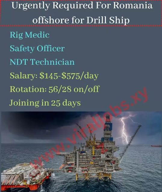 Urgently Required For Romania offshore for Drill Ship