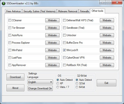 SSDownloader  пакетный загрузчик программ защиты компьютеров