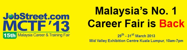 JobStreet Malaysia Career and Training Fair (MCTF) 2013