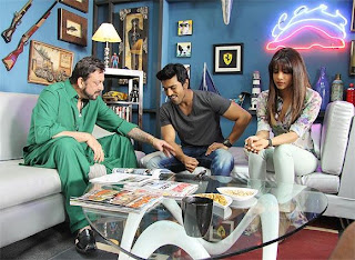 Ram Charan and Priyanka Chopra with Sanjay Dutt