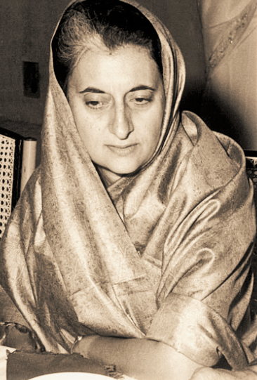 Indira Gandhi wearing Saree