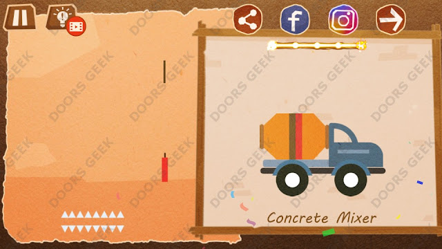 Chigiri: Paper Puzzle Apprentice Level 11 (Concrete Mixer) Solution, Walkthrough, Cheats