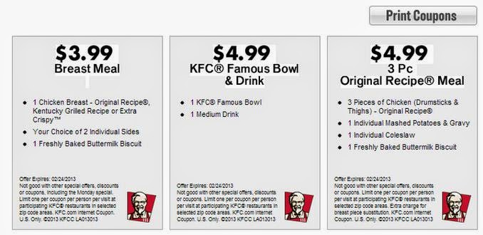 kfc coupons