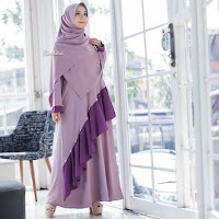 ANDHIMIND Gamis Dress Mutiara Rosy Purple