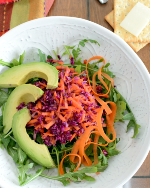 Light Red Cabbage & Carrot Slaw, another bright, healthy salad ♥ A Veggie Venture. Weight Watchers Friendly. Low Carb. Low Fat. Vegan. Naturally Gluten Free. Winter Color!