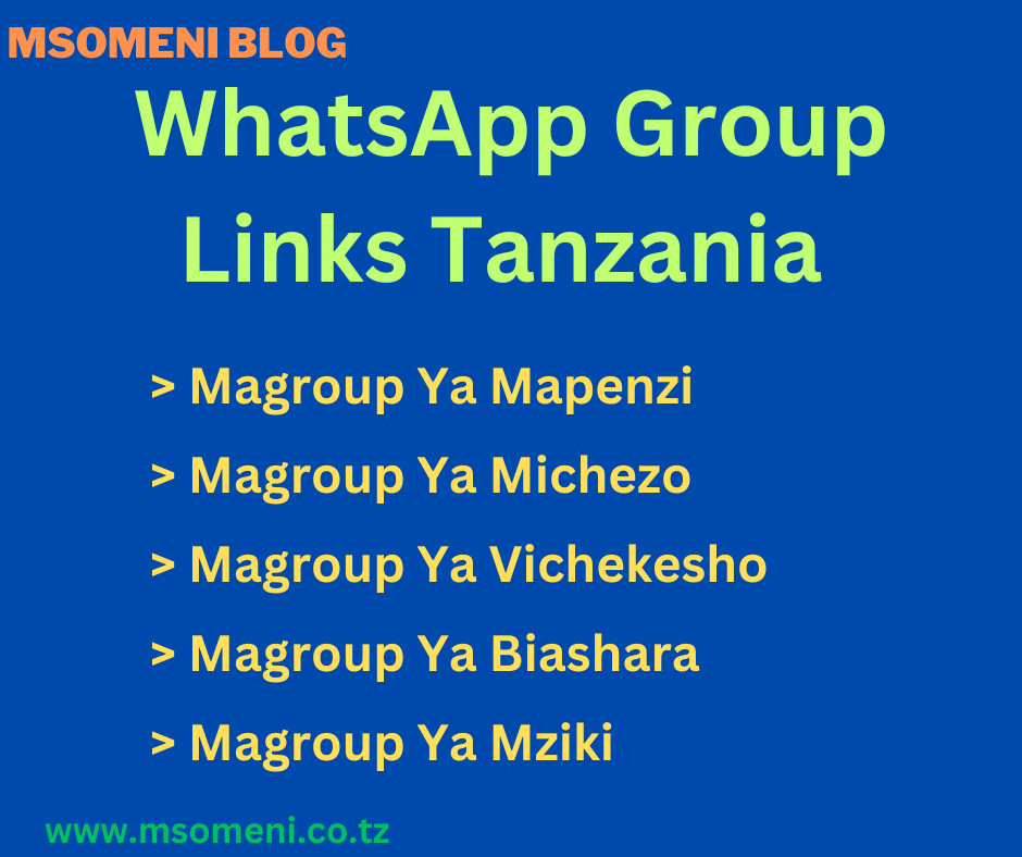 LINK ZA MAGROUP YA WHATSAPP 2023 - WhatsApp group links  Tz