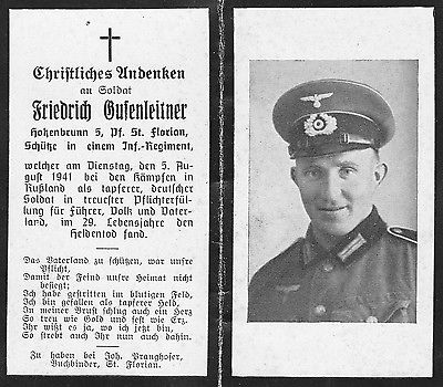 German death card, 5 August 1941 worldwartwo.filminspector.com