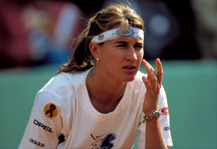 steffi graf photos. she defeated steffi graf