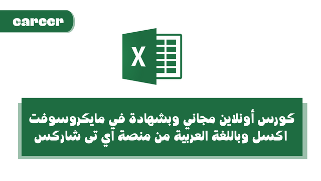 كورس أونلاين مجاني وبشهادة في مايكروسوفت اكسل وباللغة العربية من منصة اي تى شاركس It sharks Microsoft Excel Course