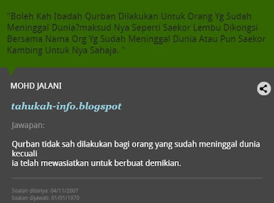 Tahukah Anda : Soal Jawab Berkaitan Ibadah Korban