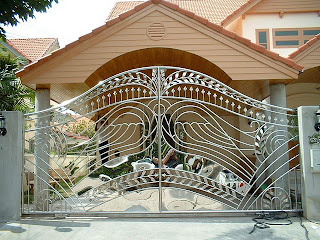 luxury design gate door security big house photo
