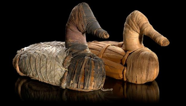 Приманки для уток, примерно с 400 г. до н.э. по 100 г. н.э., найденные в пещере Лавлок