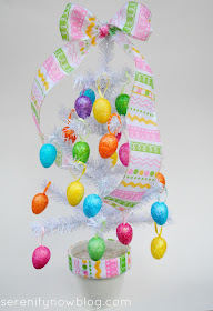 Glitter Easter Egg Tree, from Serenity Now blog