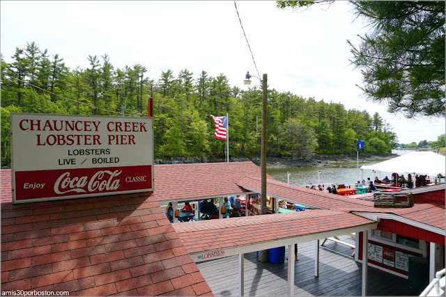 Muelle de Chauncey Creek Lobster Pier en Kittery Point, Maine