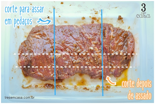 como cortar fraldinha para churrasco