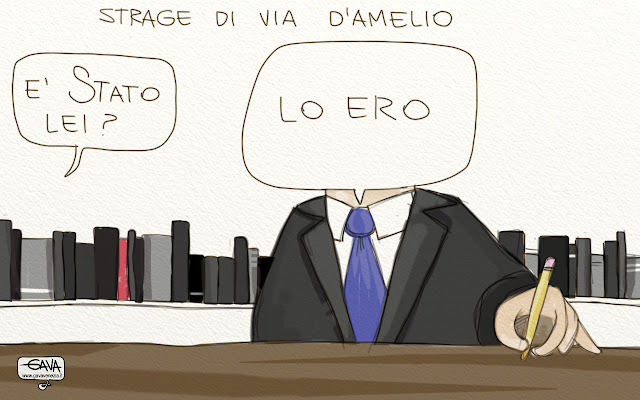 Gava Satira Vignette Borsellino strage Mancino Stato
